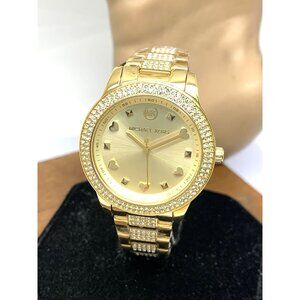 Michael Kors Women's Watch MK7320 Tibby Quartz Gemmed Gold Stainless Steel 34mm